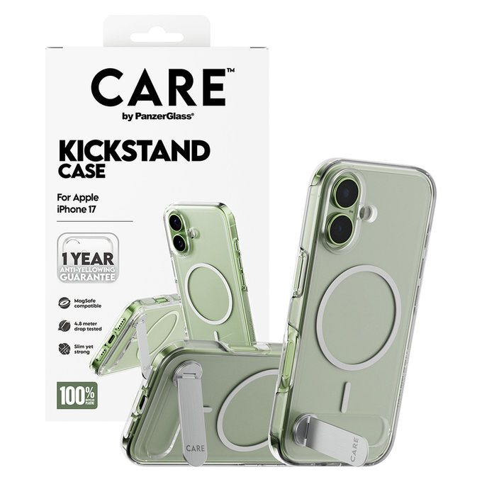 Pouzdro Kickstand pro iPhone 17, Transparentní, PanzerGlass