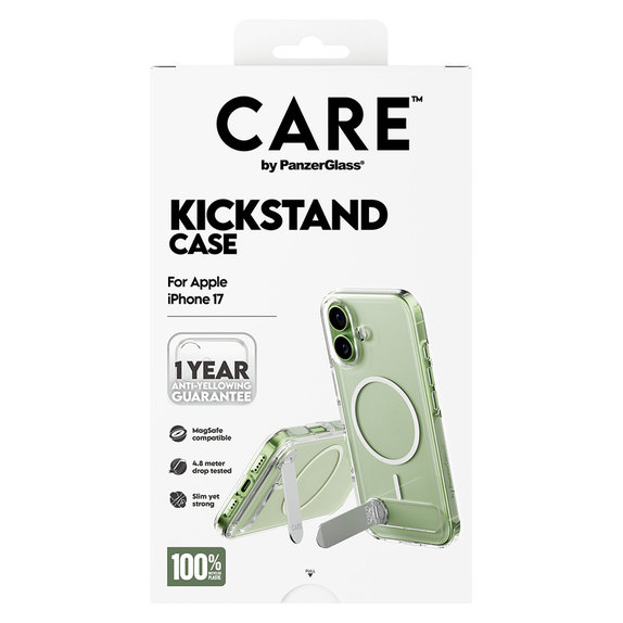 Pouzdro Kickstand pro iPhone 17, Transparentní, PanzerGlass