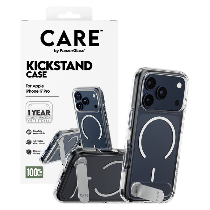 Pouzdro Kickstand pro iPhone 17 Pro, Transparentní, PanzerGlass