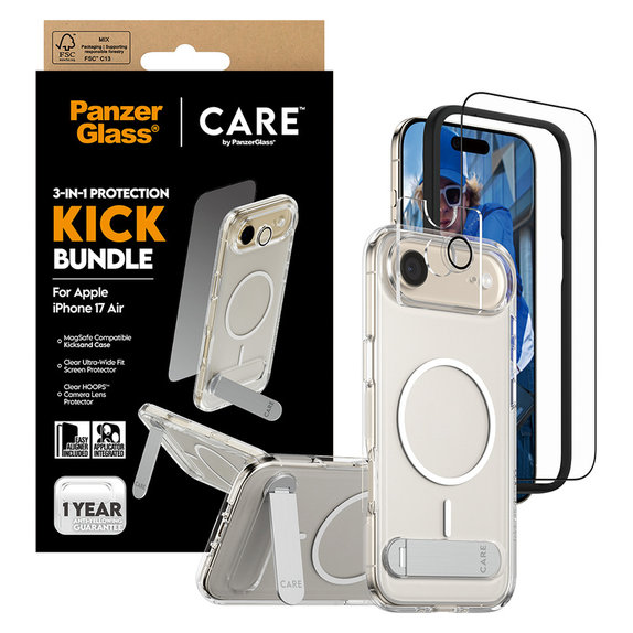 Bundle 3v1 Kick pro iPhone Air, PanzerGlass