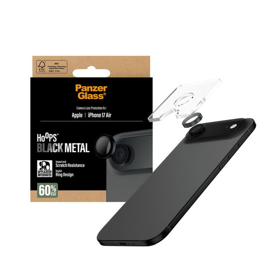 PanzerGlass - Ochranný kryt objektívu Hoops pro iPhone 17 Air, černá