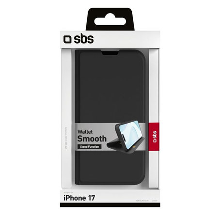 SBS - Pouzdro Book Wallet Smooth pro iPhone 17, černá