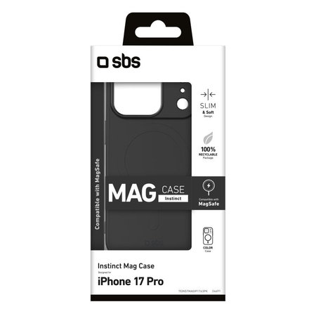 SBS - Pouzdro Instinct Mag kompatibilní s MagSafe pro iPhone 17 Pro, černá