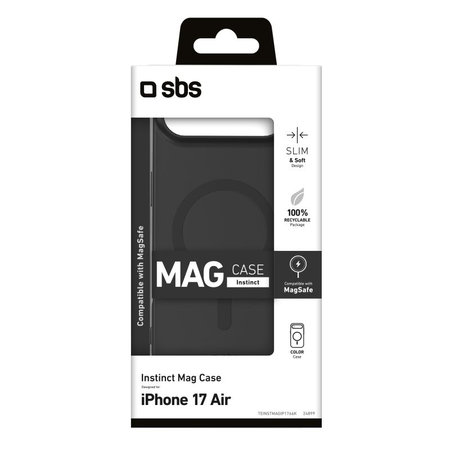 SBS - Pouzdro Instinct Mag kompatibilní s MagSafe pro iPhone 17 Air, černá
