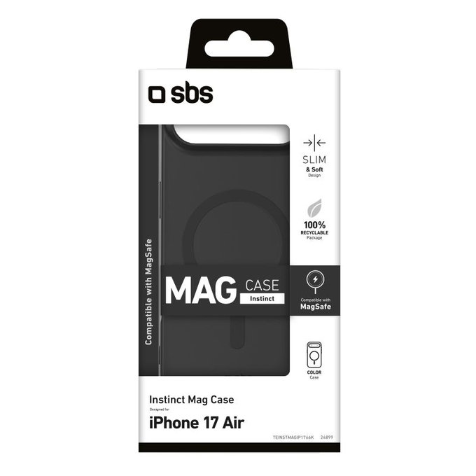 SBS - Pouzdro Instinct Mag kompatibilní s MagSafe pro iPhone 17 Air, černá
