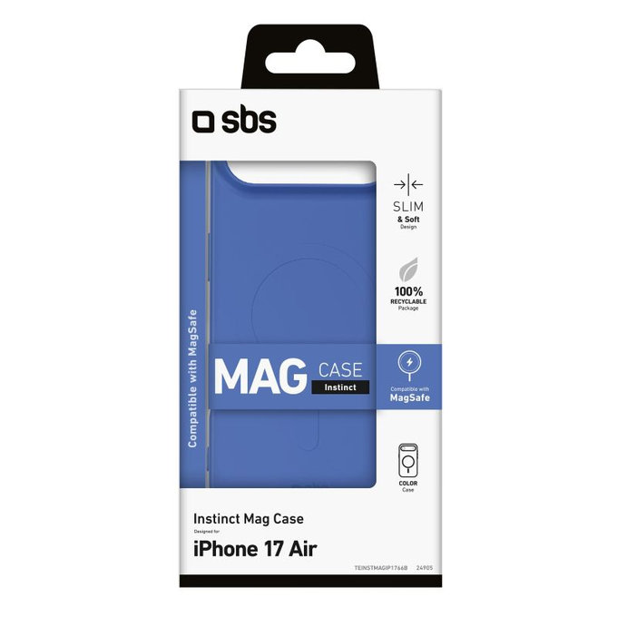 SBS - Pouzdro Instinct Mag kompatibilní s MagSafe pro iPhone 17 Air, modrá