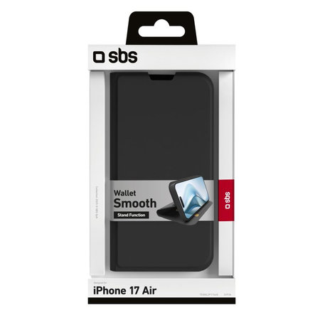 SBS - Pouzdro Book Wallet Smooth pro iPhone 17 Air, černá