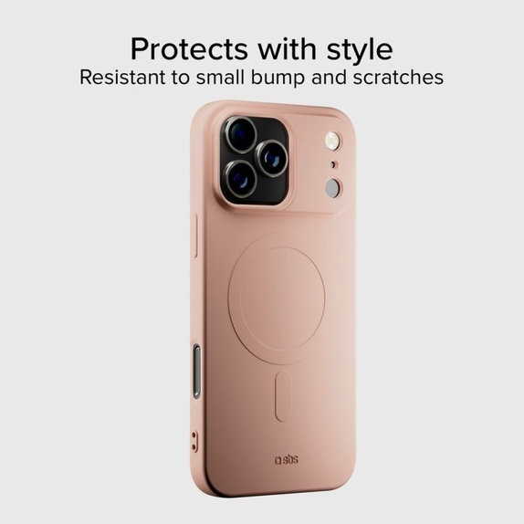 SBS - Pouzdro Instinct Mag kompatibilní s MagSafe pro iPhone 17 Pro Max, růžová