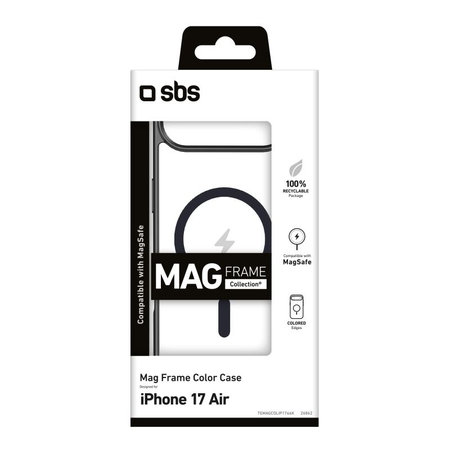 SBS - Pouzdro Mag Frame kompatibilní s MagSafe pro iPhone 17 Air, černá
