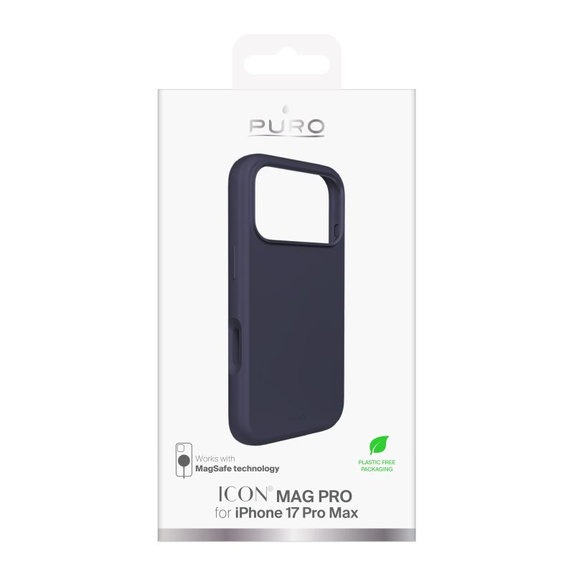 PURO - Pouzdro ICON MAG PRO s MagSafe pro iPhone 17 Pro Max, tmavě modrá