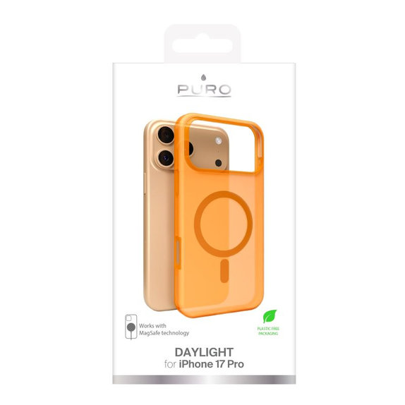 PURO - Pouzdro DAYLIGHT s MagSafe pro iPhone 17 Pro, oranžová