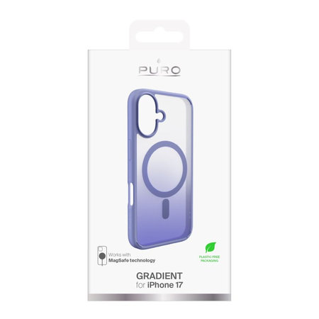 PURO - Pouzdro Gradient s MagSafe pro iPhone 17, růžová