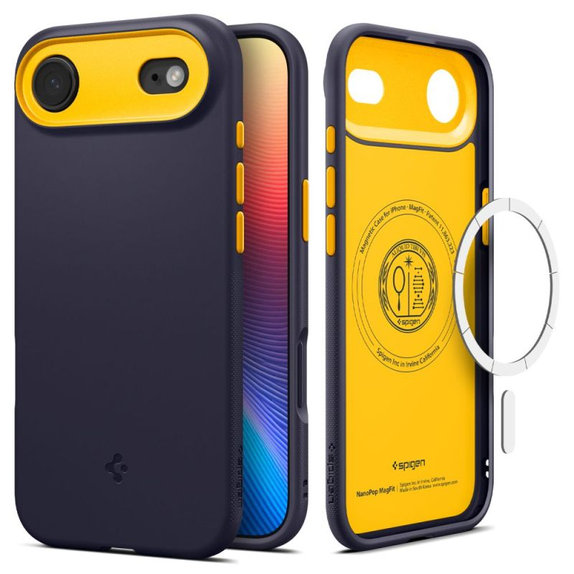 Spigen - Pouzdro Nano Pop s MagSafe pro iPhone 17 Air, Blueberry Navy