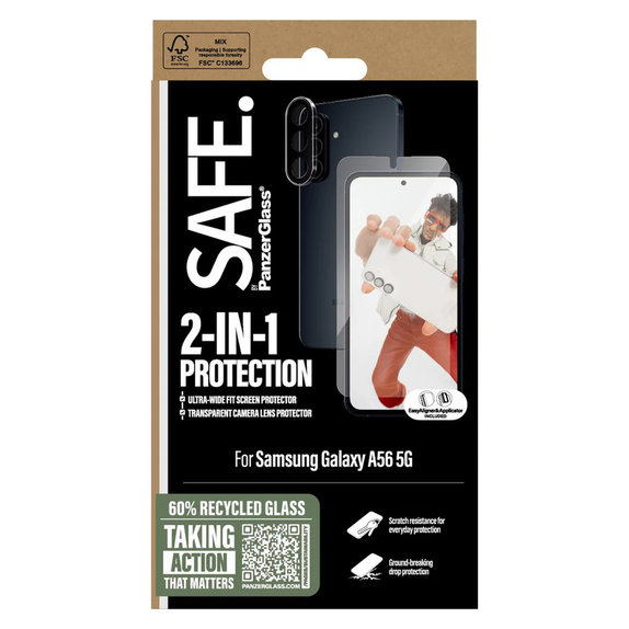 Bundle 2v1 pro Samsung Galaxy A56 5G, SAFE by PanzerGlass