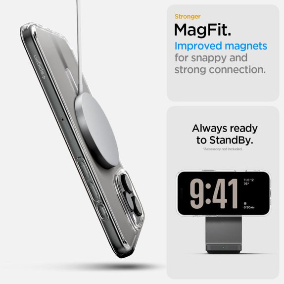 Spigen - Pouzdro Ultra Hybrid "T" s MagSafe pro iPhone 16 Pro, bílá