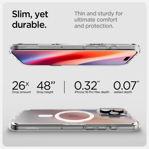 Spigen - Pouzdro Ultra Hybrid "T" s MagSafe pro iPhone 16 Pro, bílá