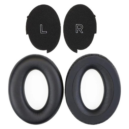 Náhradní Náušníky pro Bose A30, PU kůže, Černé, 1 pár