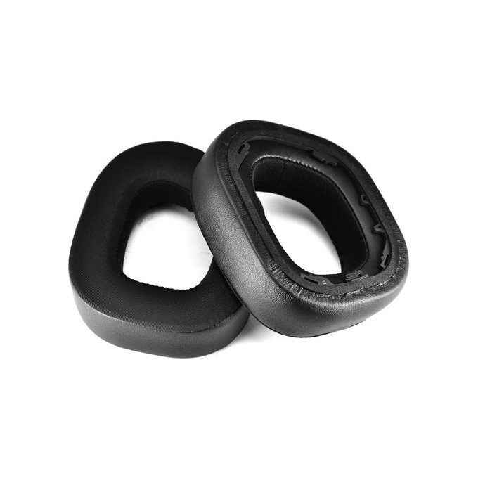 Náhradní Náušníky pro Corsair HS80, Paměťová pěna + Textil, Černé, Chladivý gel, 1 pár