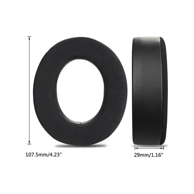 Náhradní Náušníky pro Corsair HS50, HS50 Pro, Paměťová pěna + Textil, Černé, Chladivý gel, 1 pár