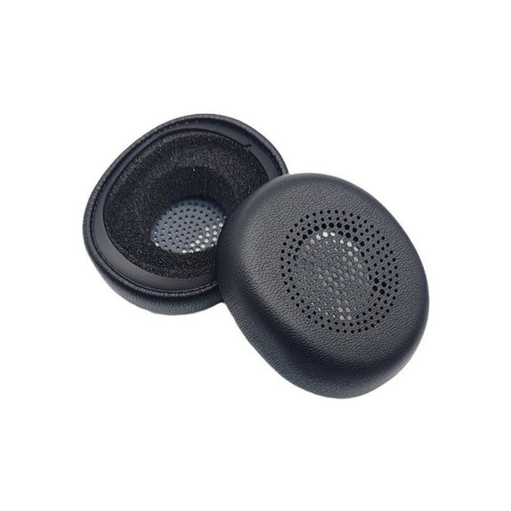 Náhradní Náušníky pro Jabra Evolve2 30, Paměťová pěna + PU kůže, Černé, 1 pár