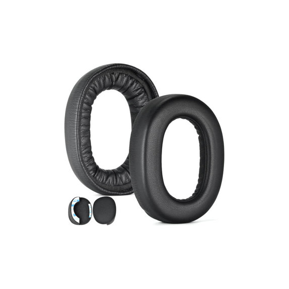 Náhradní Náušníky pro Jabra Elite 85H, Paměťová pěna + PU kůže, Černé, 1 pár