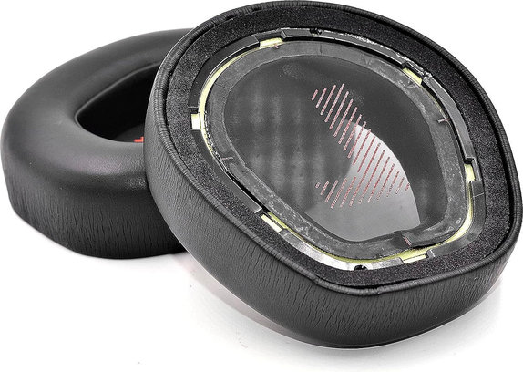 Náhradní Náušníky pro JBL Quantum One, Paměťová pěna + PU kůže, Černé, 1 pár