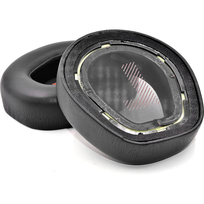 Náhradní Náušníky pro JBL Quantum One, Paměťová pěna + PU kůže, Černé, 1 pár