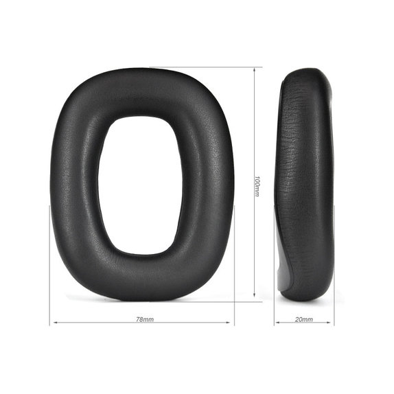 Náhradní Náušníky s Magnetem pro Logitech Astro A30, Paměťová pěna + PU kůže, Černé, 1 pár