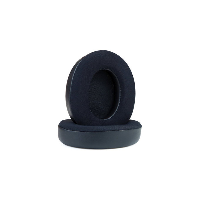 Náhradní Náušníky pro Beats Studio Pro, Paměťová pěna + Textil + Kůže, Černé, Chladivý gel, 1 pár