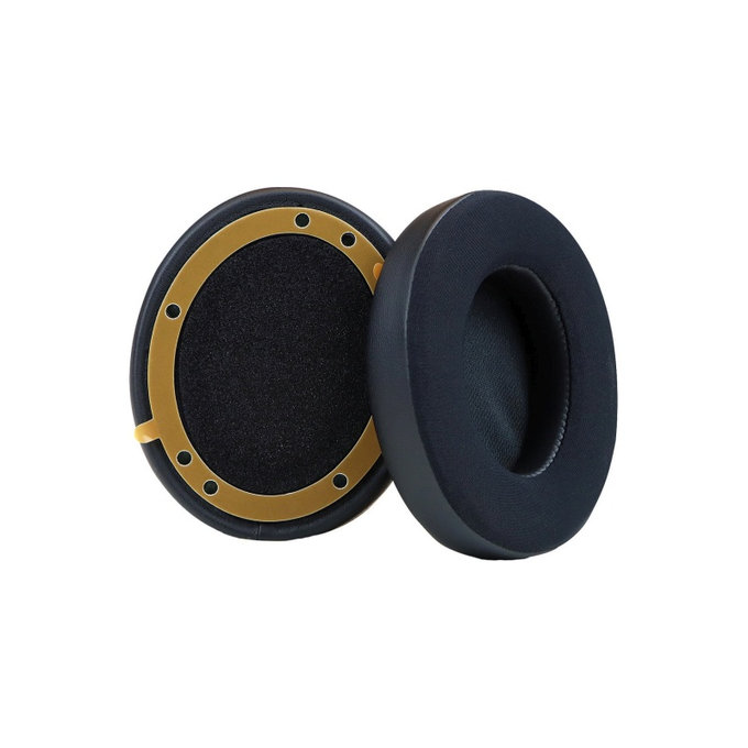 Náhradní Náušníky pro Beats Studio Pro, Paměťová pěna + Textil + Kůže, Černé, Chladivý gel, 1 pár