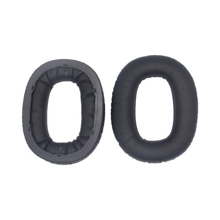 Náhradní Náušníky pro Marshall Monitor II, Paměťová pěna + PU kůže, Černé, 1 pár