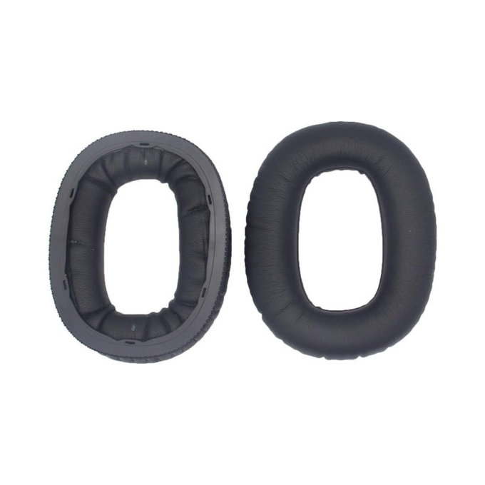 Náhradní Náušníky pro Marshall Monitor II, Paměťová pěna + PU kůže, Černé, 1 pár