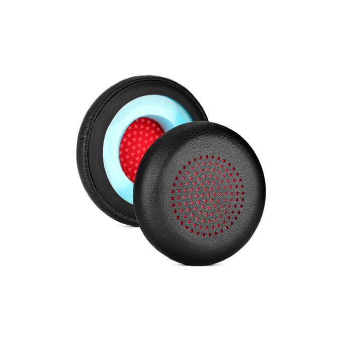 Náhradní Náušníky pro Plantronics Voyager Focus UC, PU kůže, Černé, 1 pár