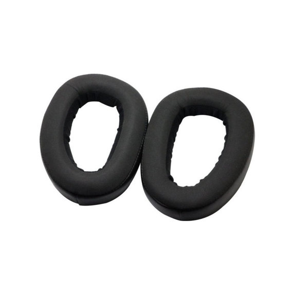 Náhradní Náušníky pro Sennheiser GSP500, GSP600, Paměťová pěna + PU kůže, Černé, 1 pár