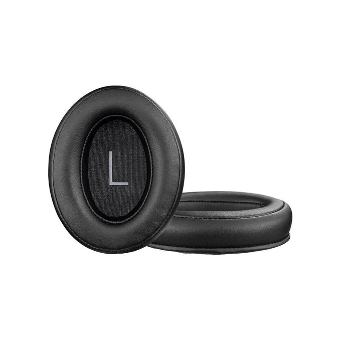 Náhradní Náušníky pro Sennheiser Momentum 3.0, Paměťová pěna + Kůže, Černé, 1 pár