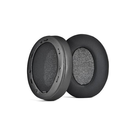 Náhradní Náušníky pro Sony WH-1000XM3, Paměťová pěna + Textil + Kůže, Černé, Chladivý gel, 1 pár
