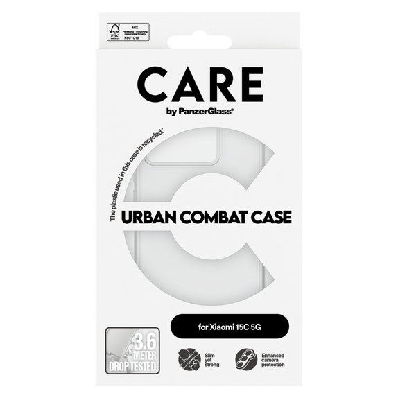 Pouzdro Urban Combat pro Xiaomi 15C 5G, Transparentní, PanzerGlass