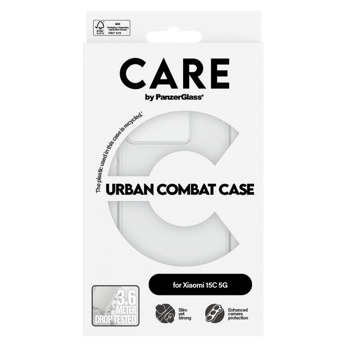 Pouzdro Urban Combat pro Xiaomi 15C 5G, Transparentní, PanzerGlass