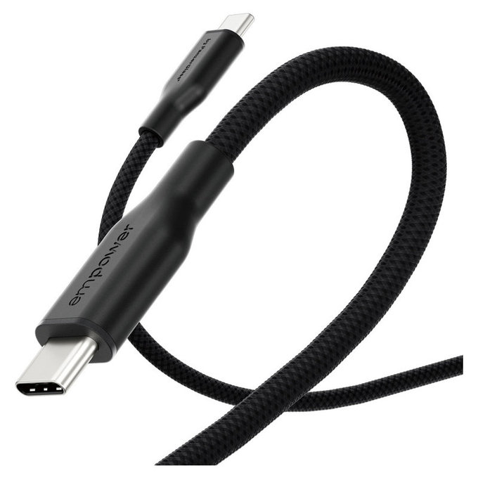 Kabel USB-C, 60 W, Racing, 1, 2 m, Space Black, empower