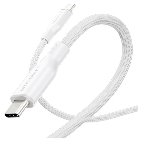 Kabel USB-C, 240 W, Racing, 2 m, Stříbrnobílá, empower