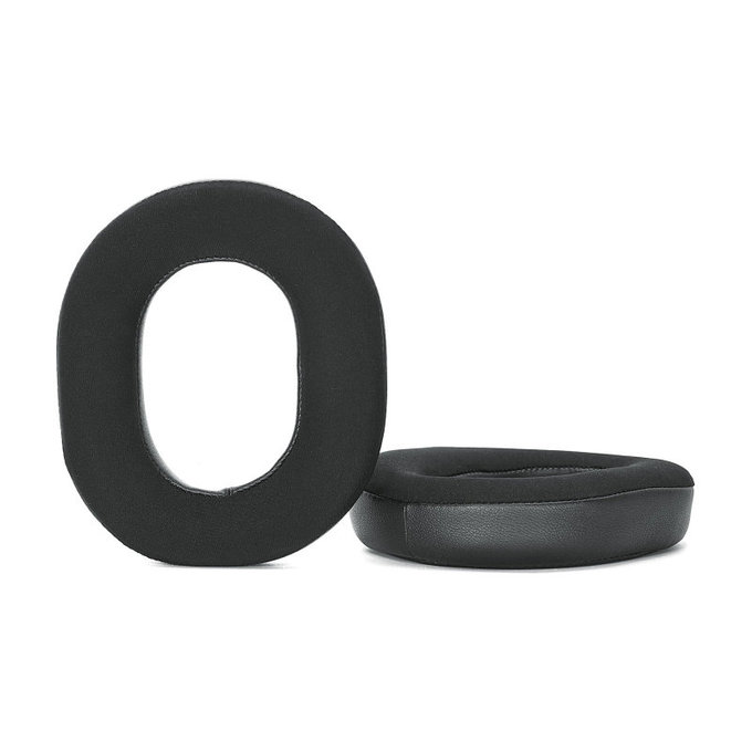 Náhradní Náušníky pro Razer Blackshark V3, V3X, Paměťová pěna + Textil + PU kůže, Černé, 1 pár