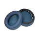Náhradní Náušníky pro Anker Soundcore Life Q30, Q35, Paměťová pěna + PU kůže, Modré (Prošívané), 1 pár