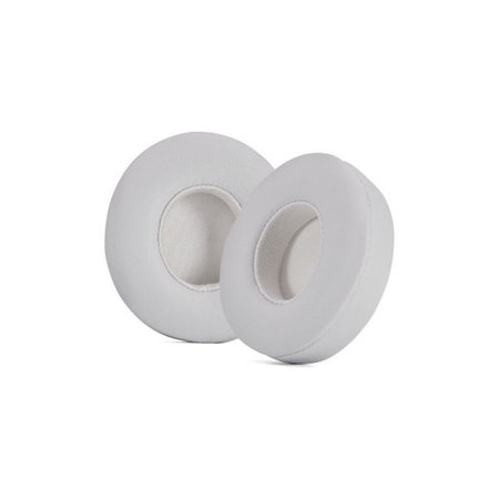 Náhradní Náušníky pro Beats Solo 4, Paměťová pěna + PU kůže, Bílé, 1 pár