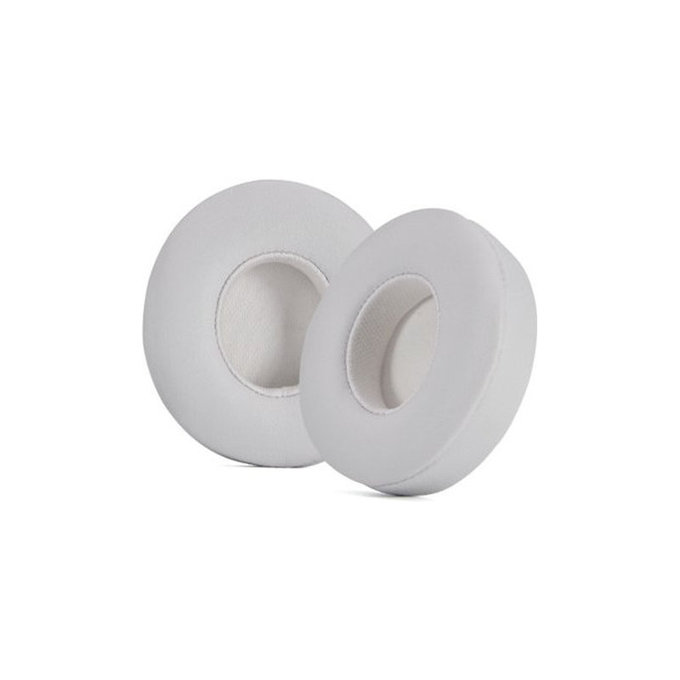 Náhradní Náušníky pro Beats Solo 4, Paměťová pěna + PU kůže, Bílé, 1 pár