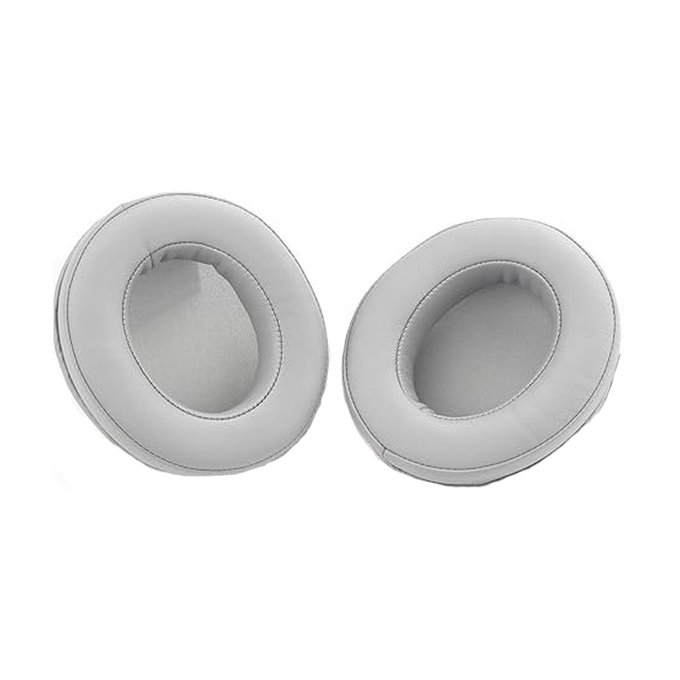 Náhradní Náušníky pro Razer Nari a Kraken, Paměťová pěna + PU kůže + Neopren, Šedé, 1 pár