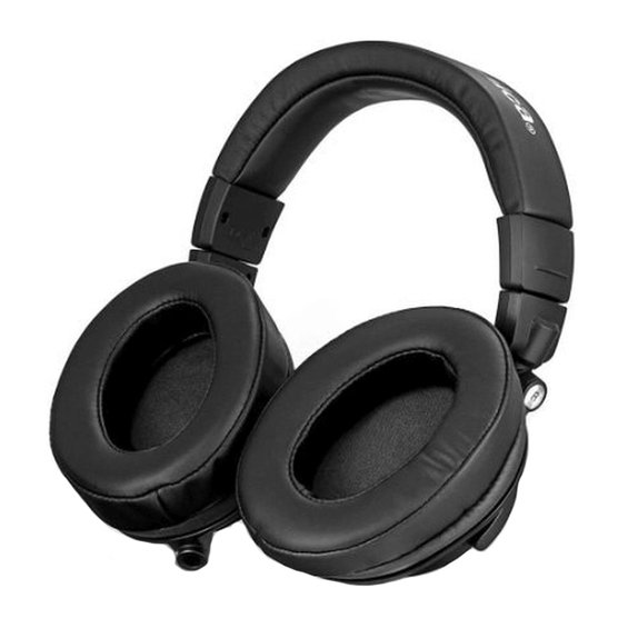 Náhradní Náušníky pro Shure SRH440, Paměťová pěna + PU kůže, Černé, 1 pár