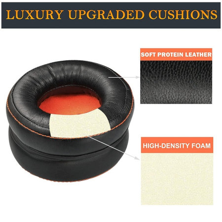 Náhradní Náušníky pro SteelSeries Siberia 800, 840, 9H, Paměťová pěna + Textil, Černé, 1 pár