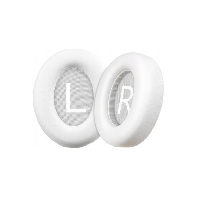 Náhradní Náušníky pro Bose 700, NC700, Paměťová pěna + PU kůže, Bílé, 1 pár