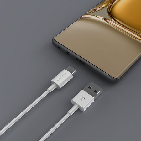 USB / USB-C kabel Smart, 2.1A, 2m, bílá, Devia