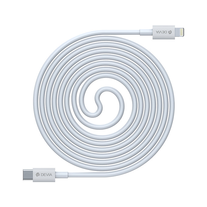 Lightning / USB-C kabel Smart, PD 20W, 1m, bílá, Devia